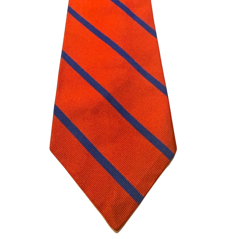 Polo Ralph Lauren Necktie Red Blue Striped Silk Rep Tie Preppy Classic